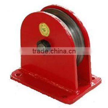 drop forged hardware alloy steel/carbon steel drop forged plastic-sprayed lifting hoist land wheel