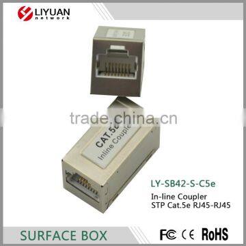 LY-SB42-S-C5e In-line Coupler RJ45 Keystone Connector Box Female to Female CAT5e Coupler Shielded Type 180 Degree photo-3