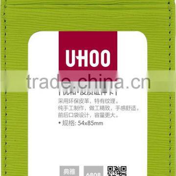 Eco-friendly Material Leather id Card Holder Fancy Name Badge photo-2