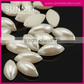 High Quality Cabochon Marquise Faux Plastic Pearl Stones