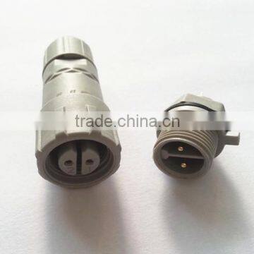 15amp panel rear mount male receptacle female plug 2 pin connector