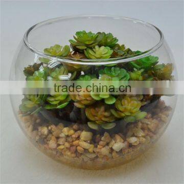 Gift Eco Friendly Artificial Plant Round Terrarium