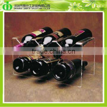 DDW-S006 ISO9001 Chinese Factory Produce Crystal Clear Wine Stand Shelf