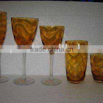 amber glass set