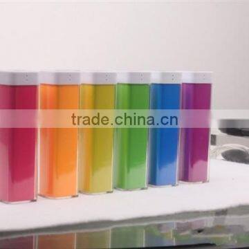 Cheapest transparent plastic lipstick power bank in Shenzhen factory