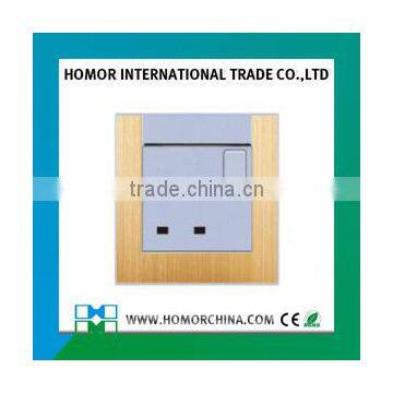 Burshed Aluminum EU Standard Switched Socket photo-4