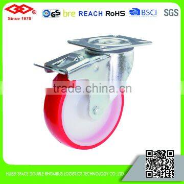 All Size China Hot-sale High Quality Red PU Industrial Caster photo-2