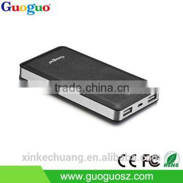 Guoguo hot selling Dual USB portable ABS case rohs power bank 10000mAh for iphone7