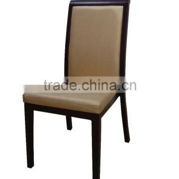 Stackable Durable Wood look aluminum restaurant chair