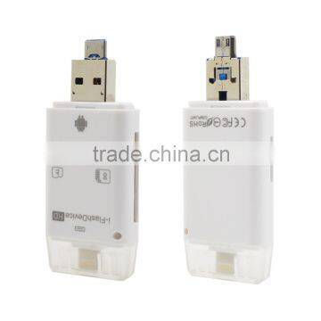 All in 1 USB 2.0 I-Flash Drive TF SD Memory Card Reader Speed Connect Mobile Phone and Computer Memory Stick Pro Duo Adapter photo-3