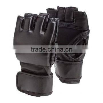 High quality black PU MMA hand gloves for traning custom mma gloves, PAYPAL ACCEPTED