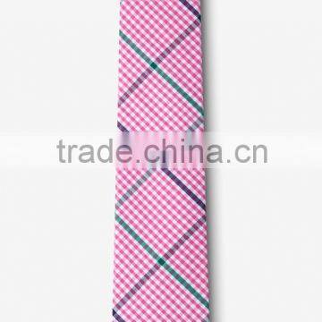 2016 Latest Plaid Pattern Cotton Necktie and Pocket Square on Sale photo-2
