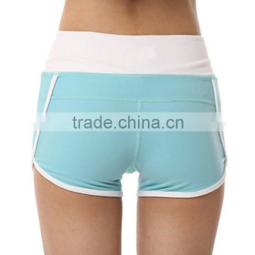 87% nylon and 13% spandex fabric sexy design women sports yoga clothing yoga short wholesale