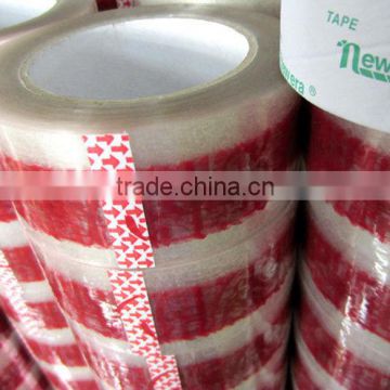 Guarantee of quality of printed adhesive tape