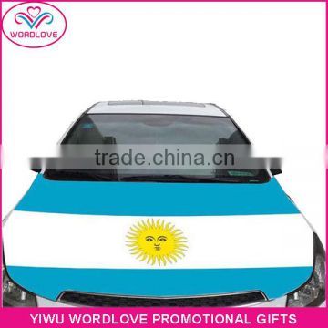 custom elastic printed polyester&spandex Argentina flag car hood cover,promotion Argentine car bonnet flag for national day