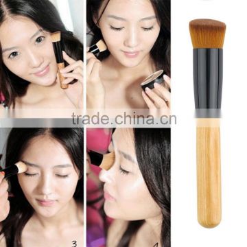 FLAT ANGLED WOODEN Buffer Liquid Foundation/Powder/Contour/Bronzer Makeup Brush