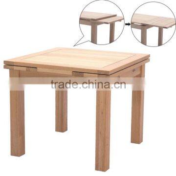 Dining oak wood extention sides solid wood end table