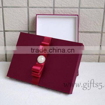 Custom Handmade Luxury Wedding Invitation Gift Box wedding Belt Gift Box