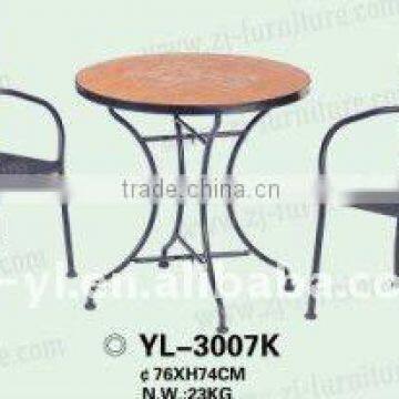 outdoor garden metal round mosaic table set