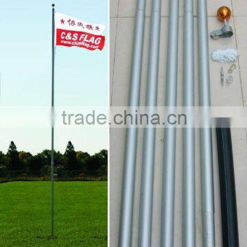 22 feet flagpole with a gold ball top