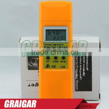 AZ8705 temperature and humidity meter handheld portable dew point temperature and humidity tester wet bulb