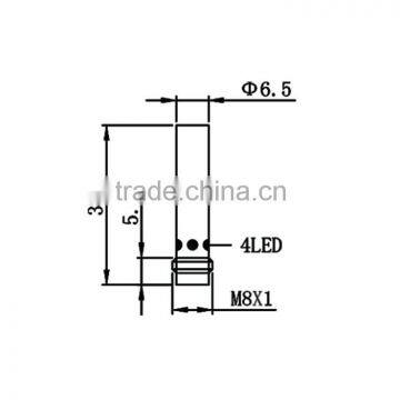 D6.5 Plug Series Flush Standard Inductive Proximity Sensor With the Shortest Body photo-2