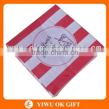 Restaurant and Bar napkin paper printing with stripe