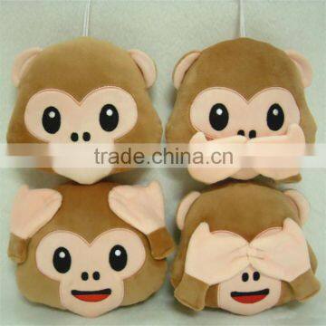 6" Emoji Monkey Plush Toy Monkey Hanging Toys Plush Animal Key Chain