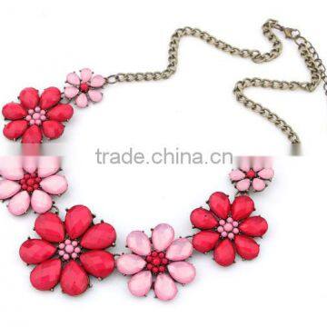 Fashion Flower Statement Necklace Jewelry photo-2