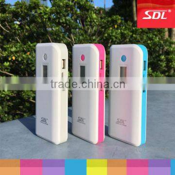 Fashion LCD display tablet power bank external power charger 10400mAh 5V/2.1A