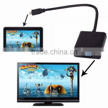 Video Converter Adapter Cable For PC Monitor Projector Micro HDMI To VGA