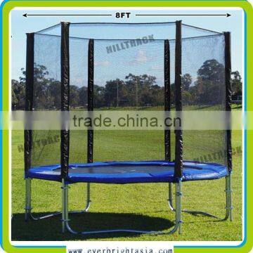 Long pole reach to ground big round trampoline 8ft for sale