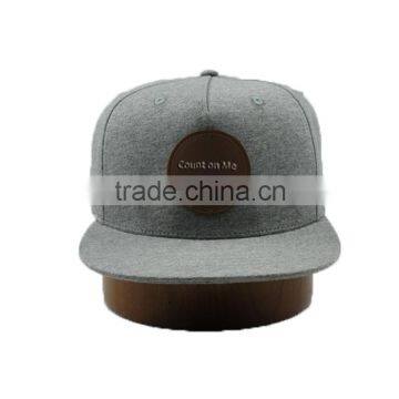 Design your Logo Customized embossed leather patch snapback hat wholesale