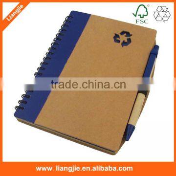 Kraft Cover Spiral Writing Pads Filler Papers Eco-friendly Notebook With Pen photo-5