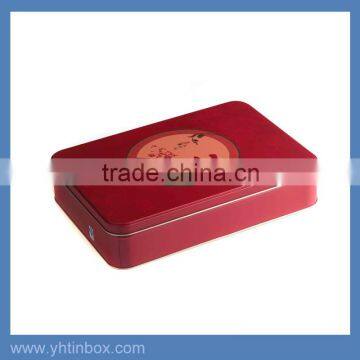 rectangular metal tin box for chinese tea