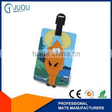 custom animal shape cow luggage tag pvc