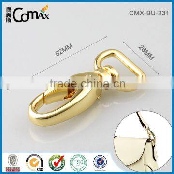 Newest design gold color metal d ring snap hook for bag