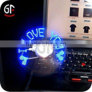 Top Great Hot Selling Logo Customized Flash Usb Message Led Fan