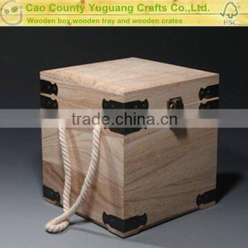 Metal corner pine wood ceramics packaging box