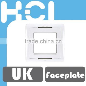 UK Type Single Gang Receptacle Faceplate for Network