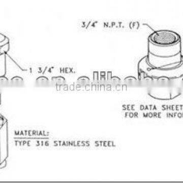 UBB Rotation Tank Cleaning / Washing Spray Nozzle