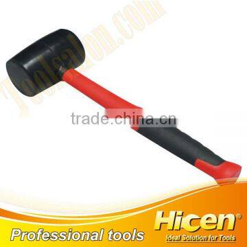 Black plastic handle rubber mallet hammer