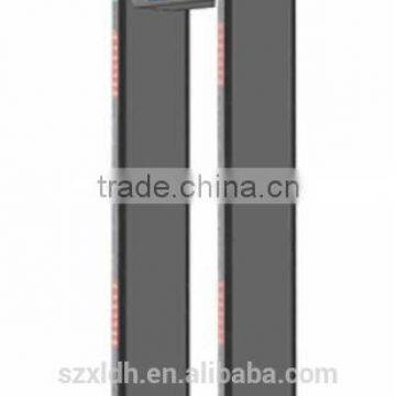 Sensitive body scanner walk through metal detector door with 6 zones of detection