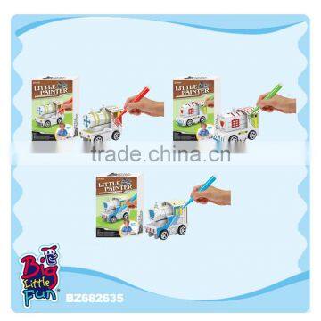 2016 hot new products education 3D puzzle painting train toys for kids