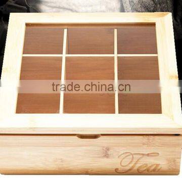 China Factory Custom Storage Bamboo Wooden Tea Box photo-6