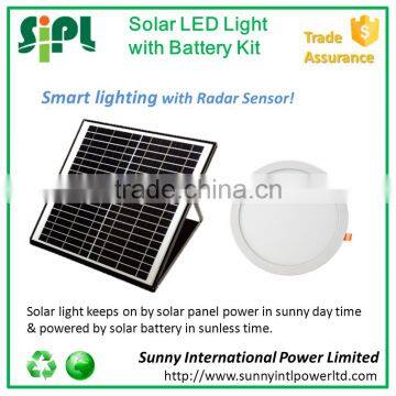 30 watt solar panel powered smart led light LED downlight motion-sensor light