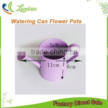 Cheap Small Indoor 2 or 2.5 Inches White Metal Flower Watering Can Mini Planter for Succulents