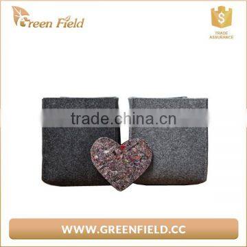 Household Container Storage Bin Gery Felt Fabric Storage Box photo-3