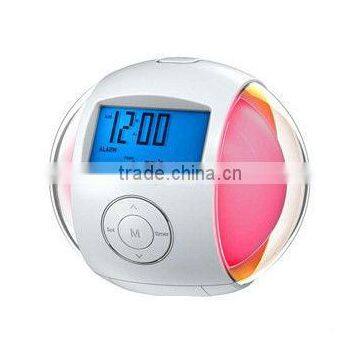 2013 Newest Novel Digital LCD Alarm Clock with 7 colorful changing light