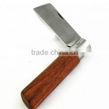 Rose Wood Handle Multi Purpose Outdoor Survival Pocket Knife, Electrical Knife